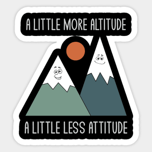 Funny Minimal Retro Mountain Outdoor Sarcastic Pun Dad Jokes Sticker